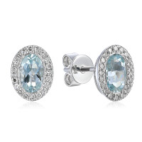 585er Weissgold Ohrstecker Aquamarin ca. gallery