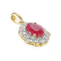 585er Gelbgold Anhänger mit gallery 2_2nd