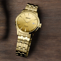 Seiko Presage SRPK46J1 – Automatik Herrenuhr in Goldop