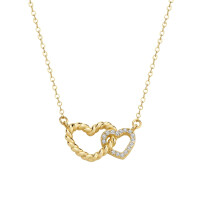 585er Gelbgold Collierkette mit zwei her gallery