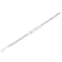 925 Silber RHD ID Armband Königskette 6,0 mm massiv 23c
