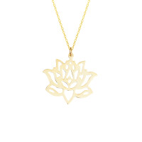 585er Gelbgold Collierkette mit einem Lo gallery