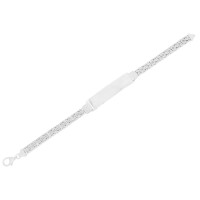 925 Silber RHD ID Armband 2-reihige Königskette 5,60 mm