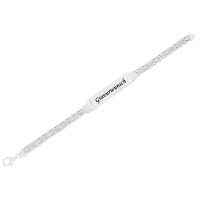925 Silber RHD ID Armband 2-reihige Königskette 5,60 mm