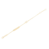 585 Gelbgold Kinder ID Armband Schmetterling Zirkonia Ankerk