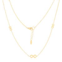 585er Gelbgold Collierkette mit 3 Infini gallery