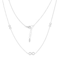 585er Weissgold Collierkette mit 3 Infin gallery