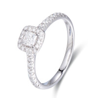 750er Weissgold Verlobungsring mit 0,55c gallery