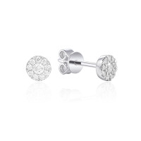 585er Weissgold Ohrstecker mit Diamanten gallery