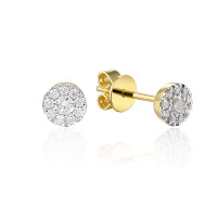585er Gelbgold Ohrstecker mit Diamanten  gallery
