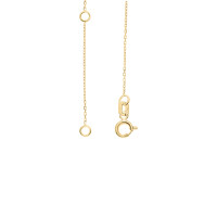 585er Gelbgold Collierkette Mutter Kind / Baby mit rosa Zirk