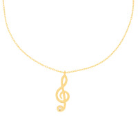 585er Gelbgold Collierkette mit Notensch gallery