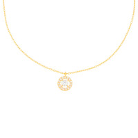 585er Gelbgold Collierkette mit Zirkonia gallery