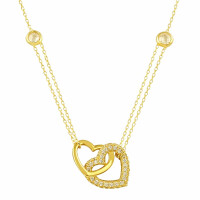 585er Gelbgold Collierkette mit zwei ver gallery