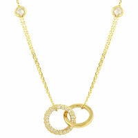 585er Gelbgold Collierkette mit zwei ver gallery